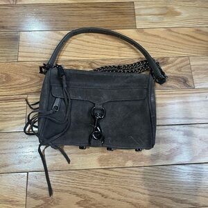 Rebecca Minkoff Mini MAC Charcoal Gray Suede Women's Bag